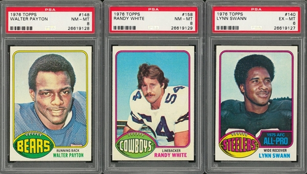 1976 Topps Football High Grade Complete Set (528) Including PSA NM-MT 8 Walter Payton Rookie Card!